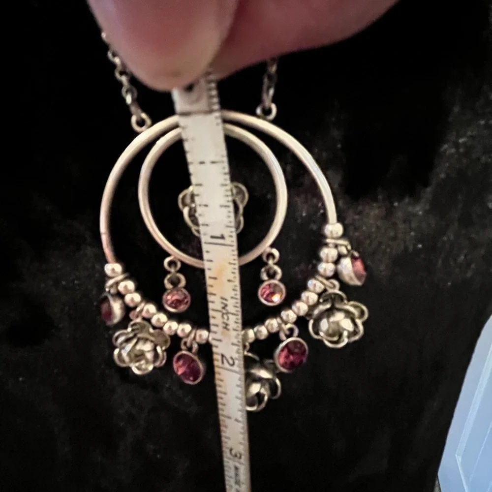 N134- NWT Pilgrim Danish Jewelry Flower Pendant Necklace 27” + 2” extender - Picture 10 of 11